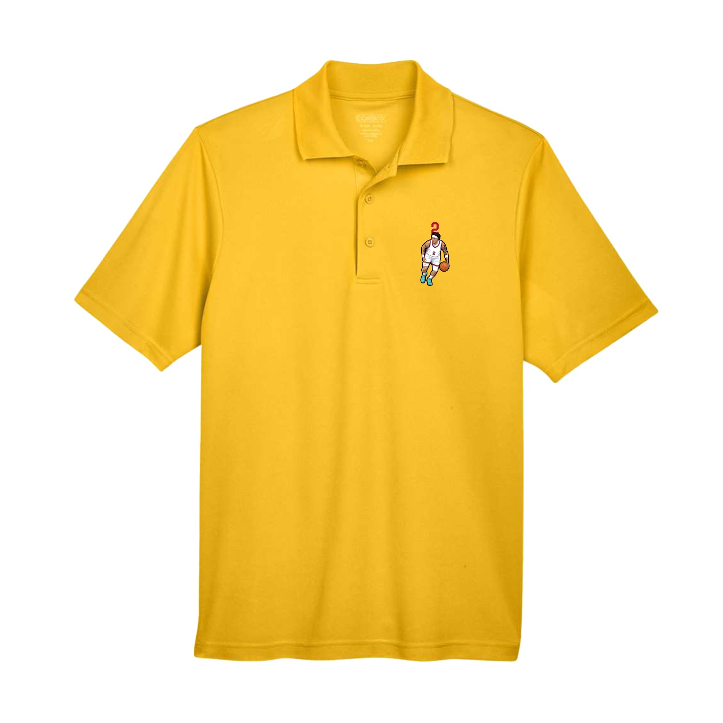 Performance Polo — Number Top in Gold
