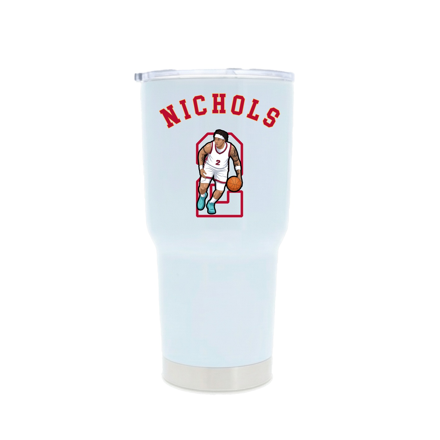 30oz Stainless Steel Tumbler — Shirsey Arch in White