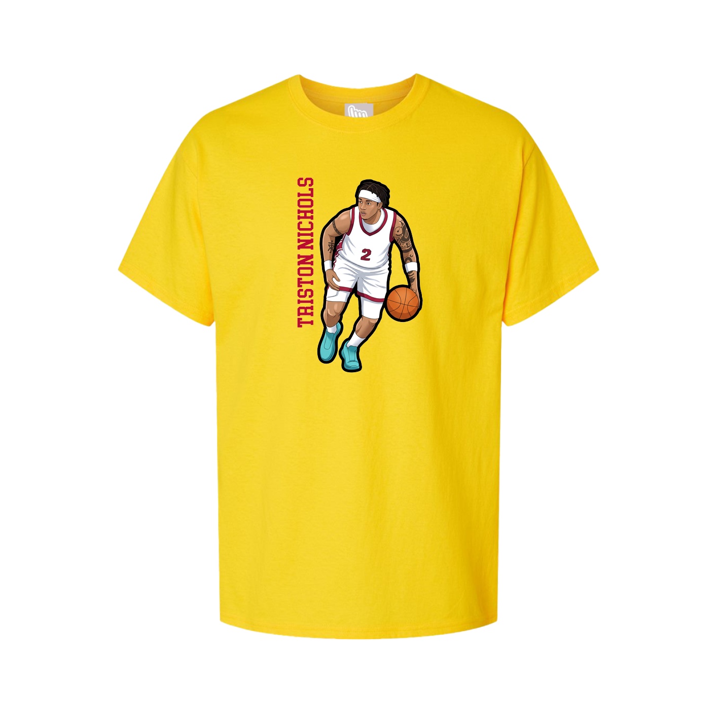 Youth Tee — Name Vertical in Gold