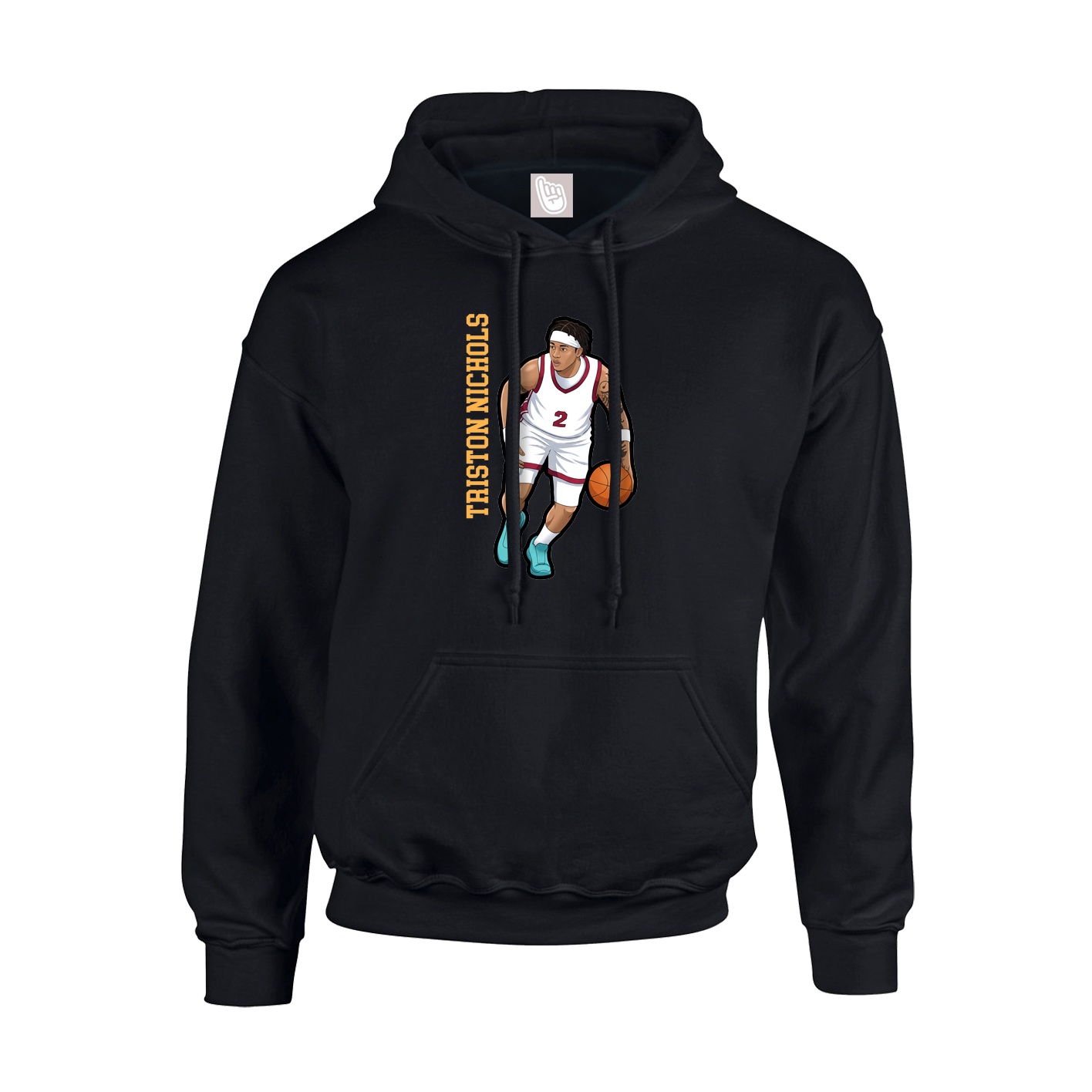 Hoodie — Name Vertical in Black