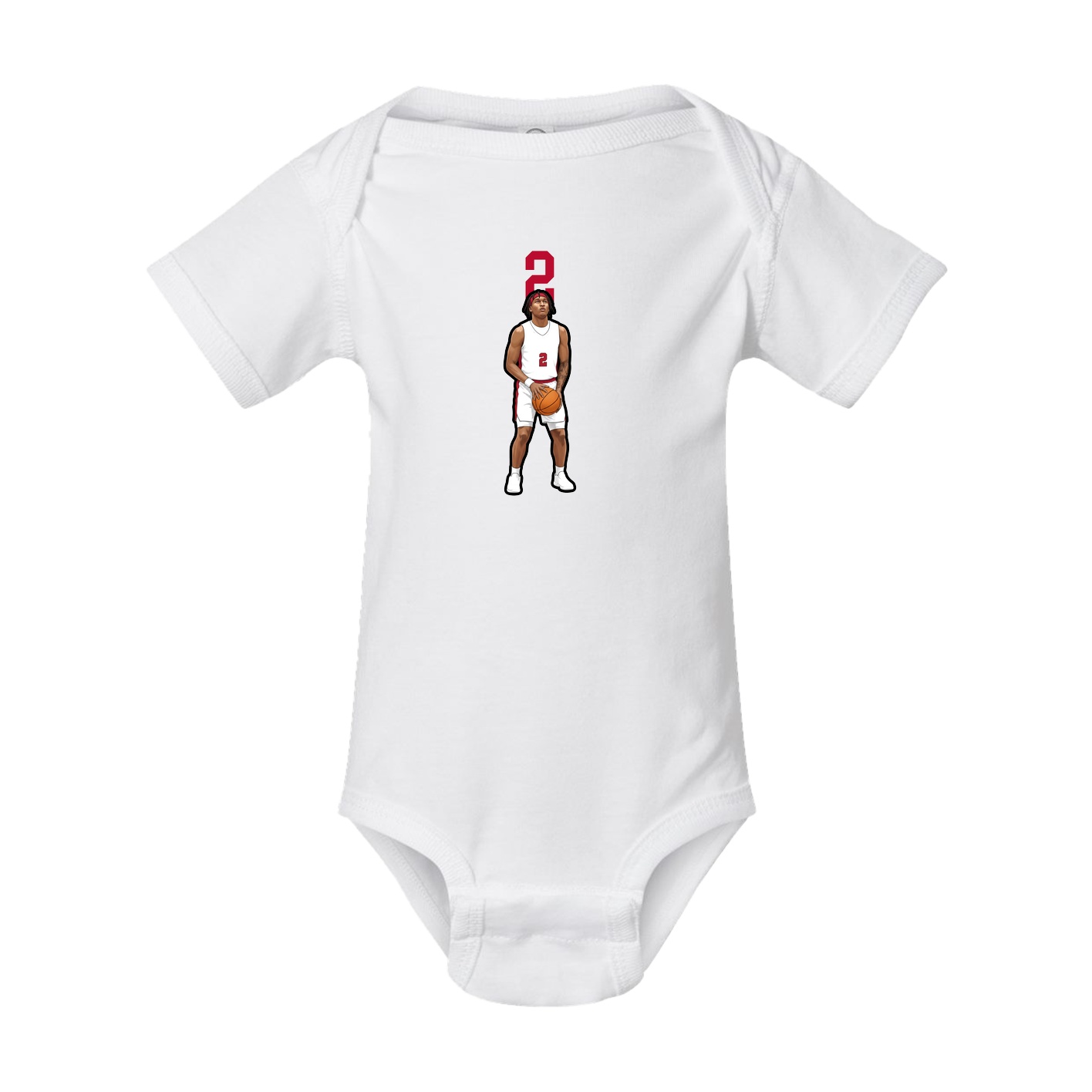 Baby Onesie — Number Top in White