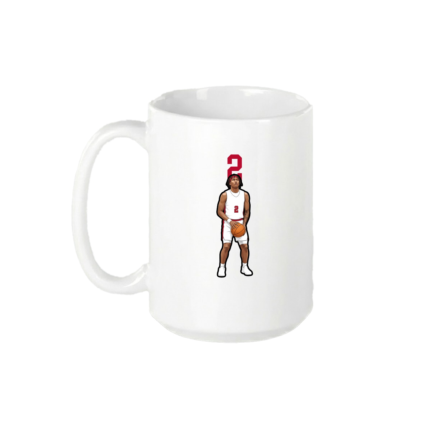 15oz Coffee Mug — Number Top in White