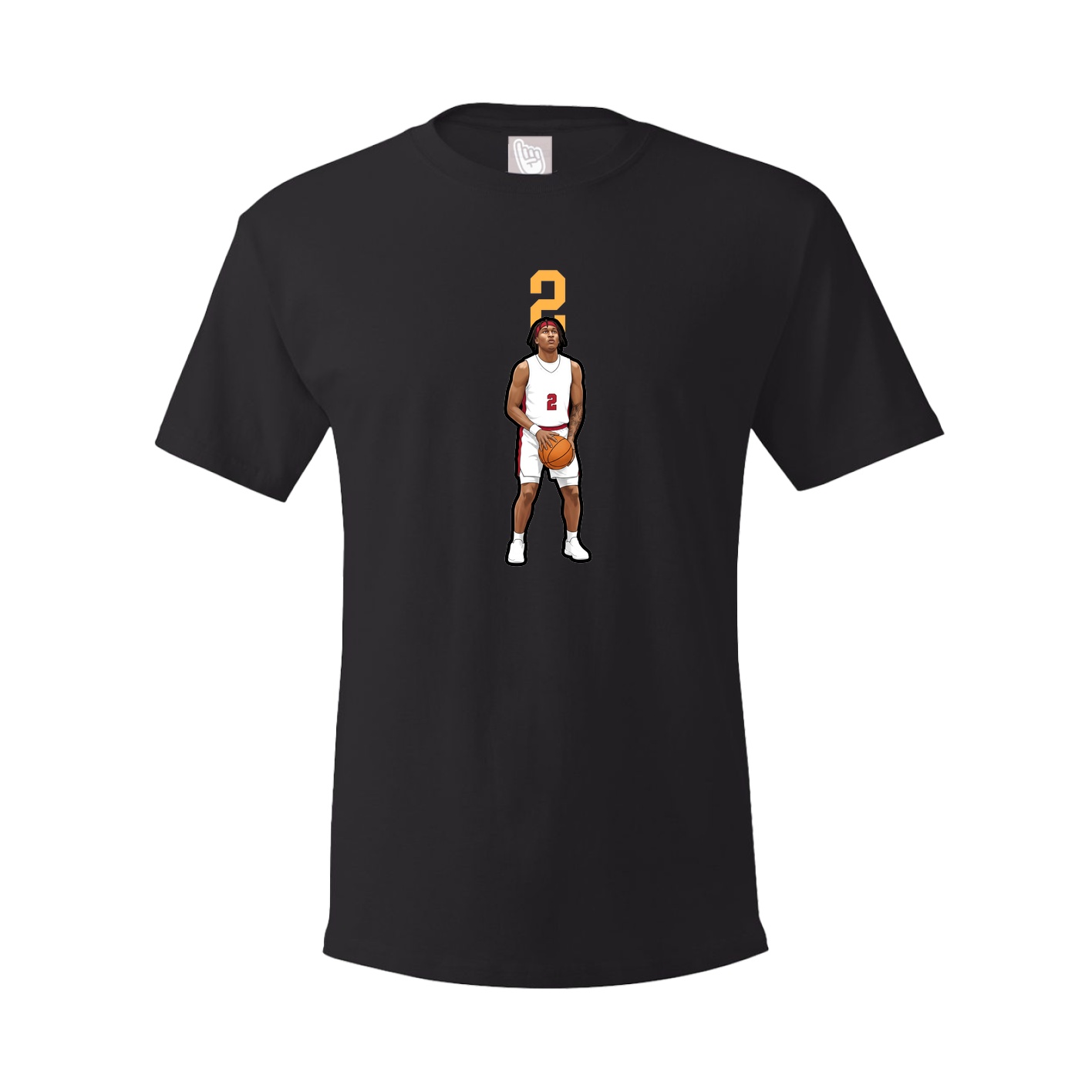 Youth Tee — Number Top in Black