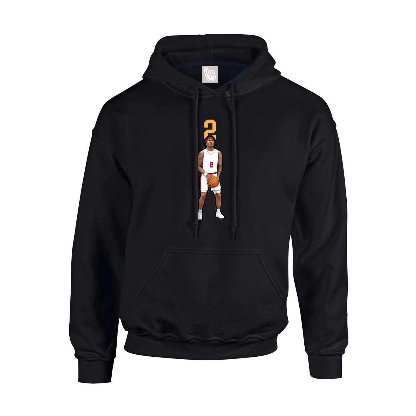 Youth Hoodie — Number Top in Black
