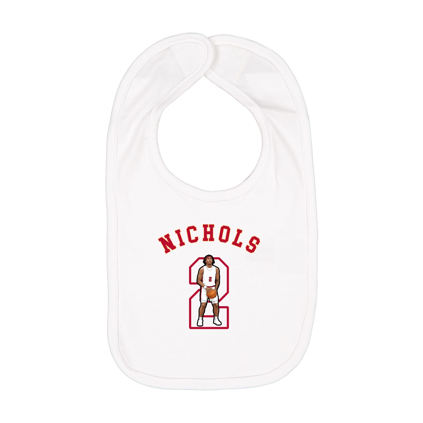 Infant Bib — Shirsey Arch in White