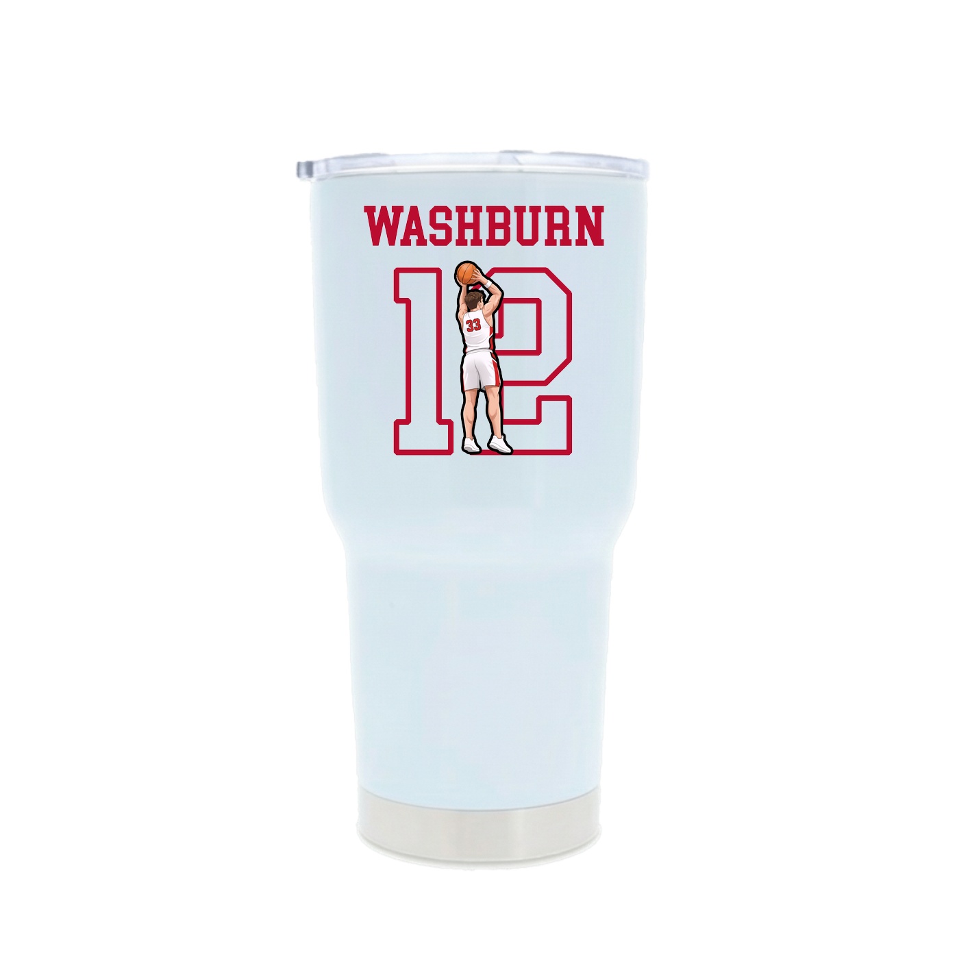 30oz Stainless Steel Tumbler — Shirsey in White
