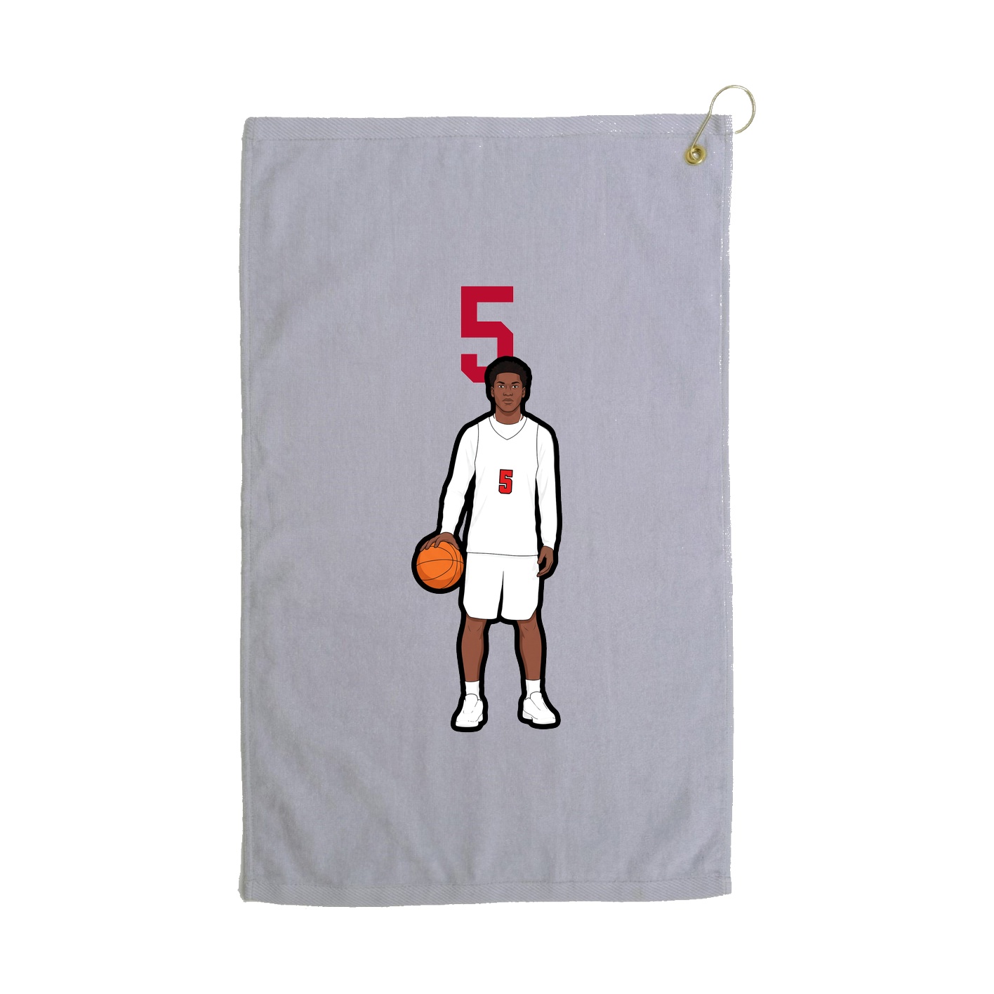 Golf Towel — Number Top in Grey