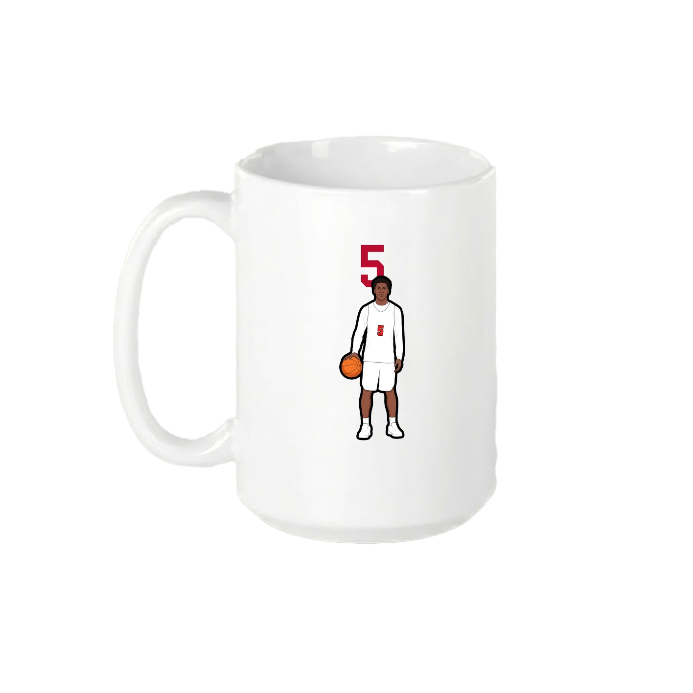 15oz Coffee Mug — Number Top in White