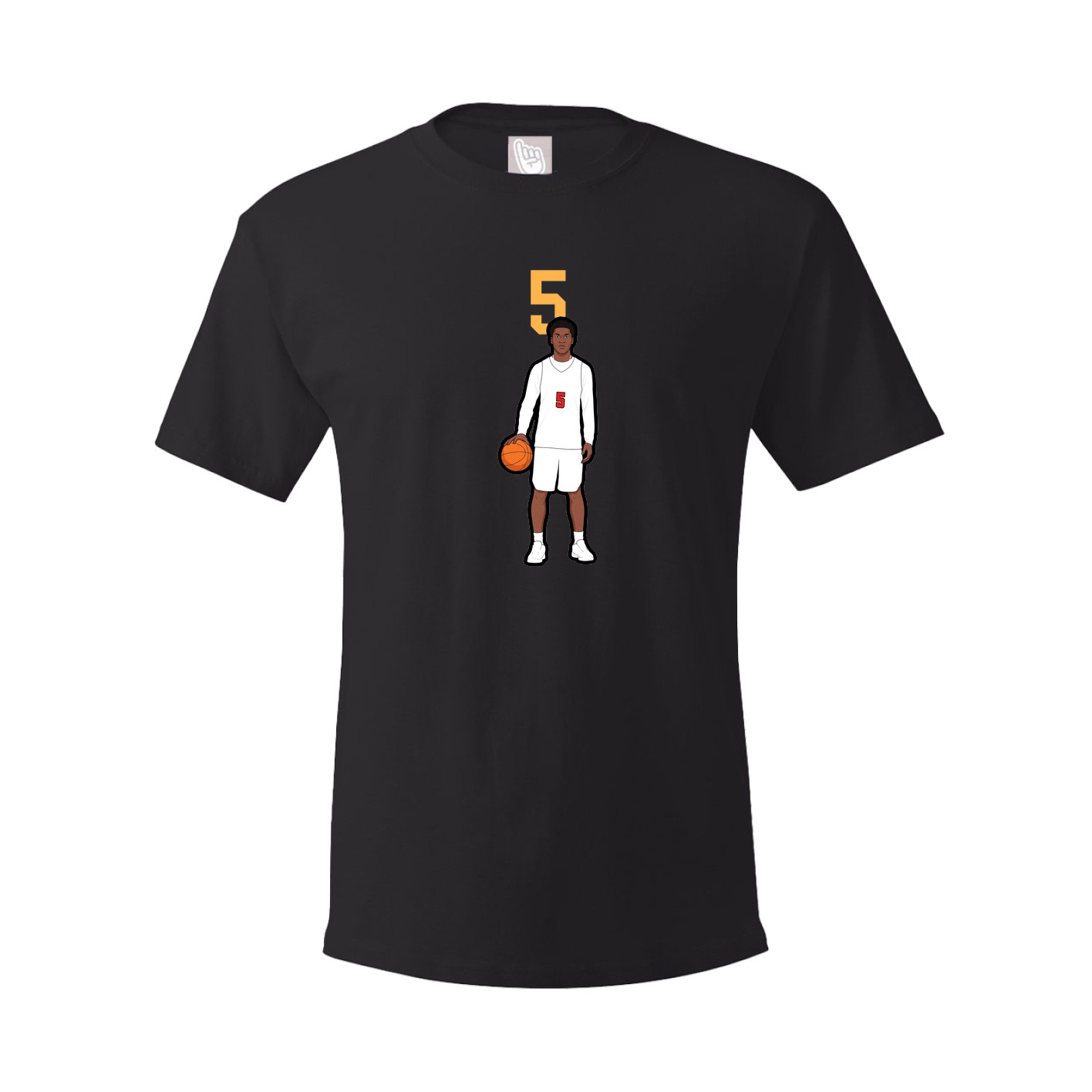 Youth Tee — Number Top in Black