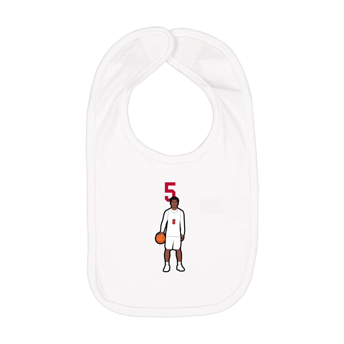 Infant Bib — Number Top in White