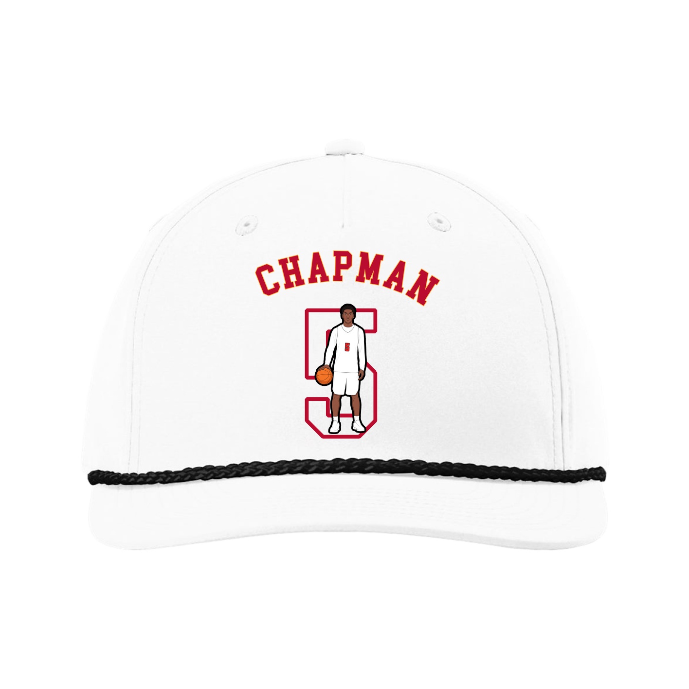 Five-Panel Classic Rope Cap — Shirsey Arch in White