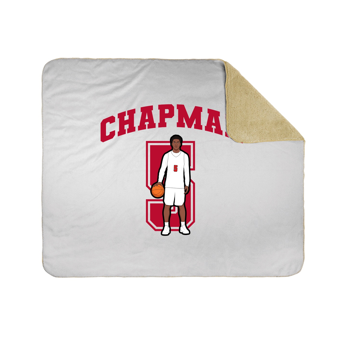 Throw Blanket — Number in White