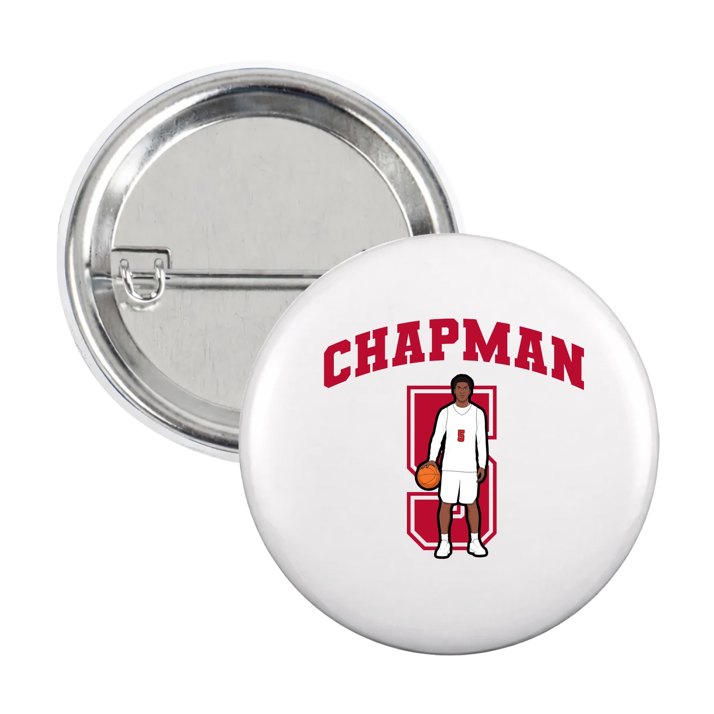 Game Day Button — Number in White
