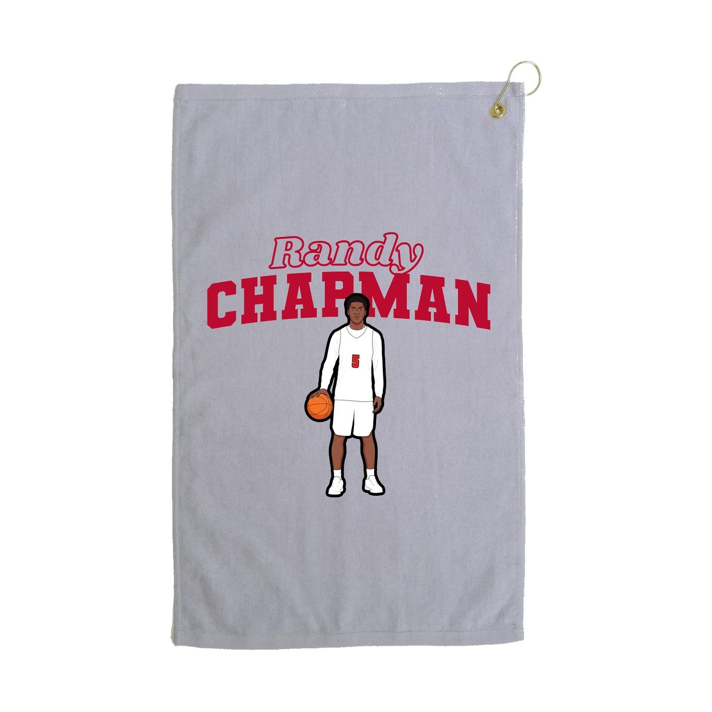 Golf Towel — Name Arch in Grey