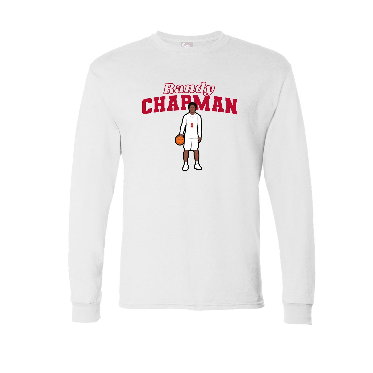 Long Sleeve Tee — Name Arch in White