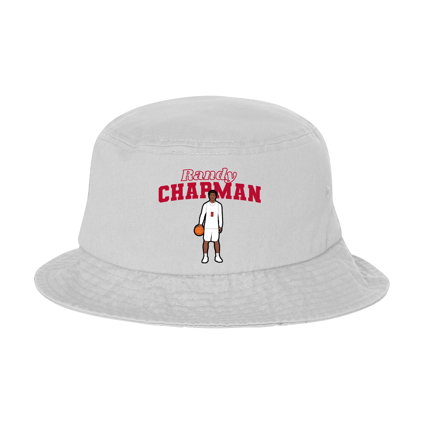 Bucket Cap — Name Arch in White