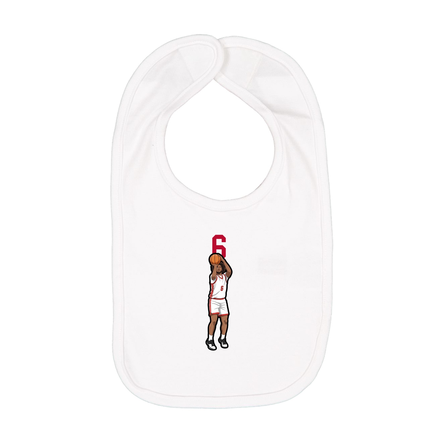 Infant Bib — Number Top in White