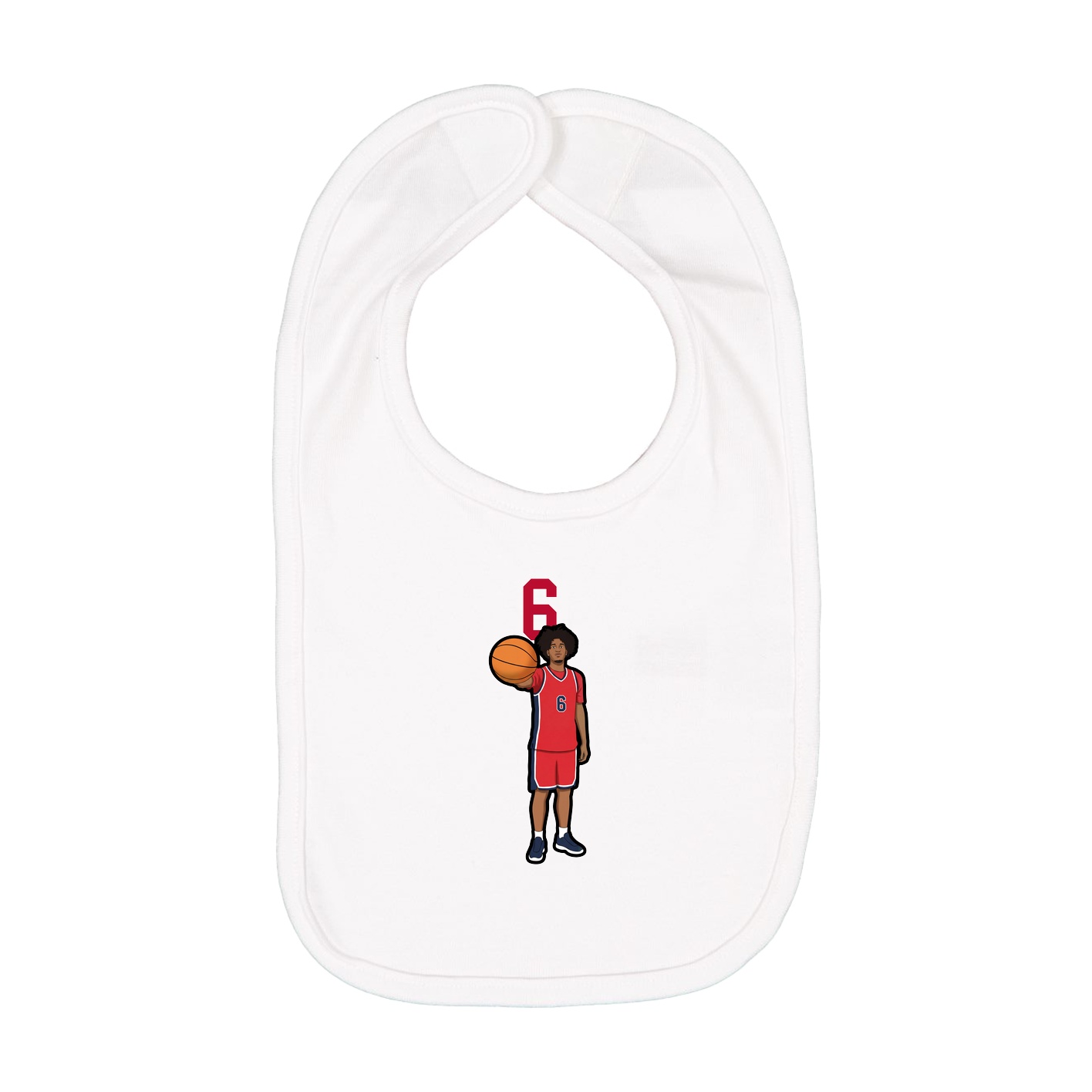 Infant Bib — Number Top in White