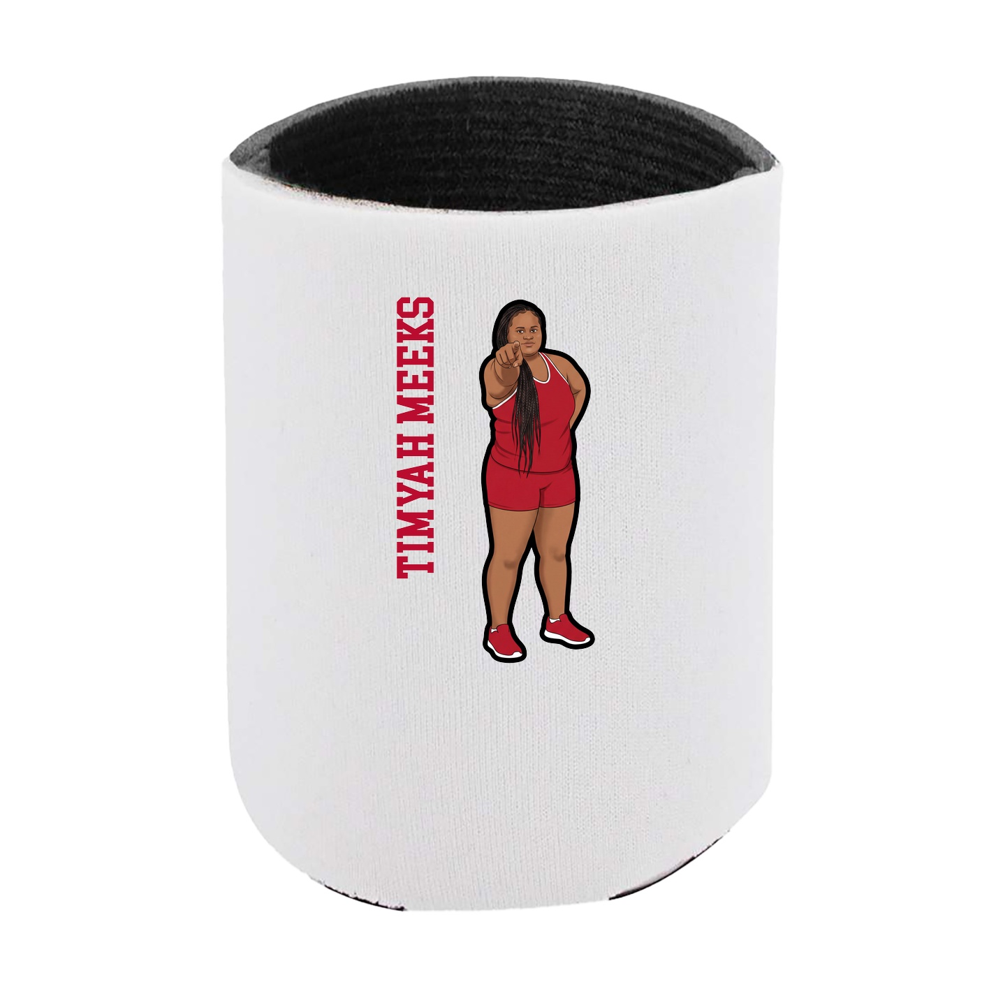 Can Holder — Name Vertical in White