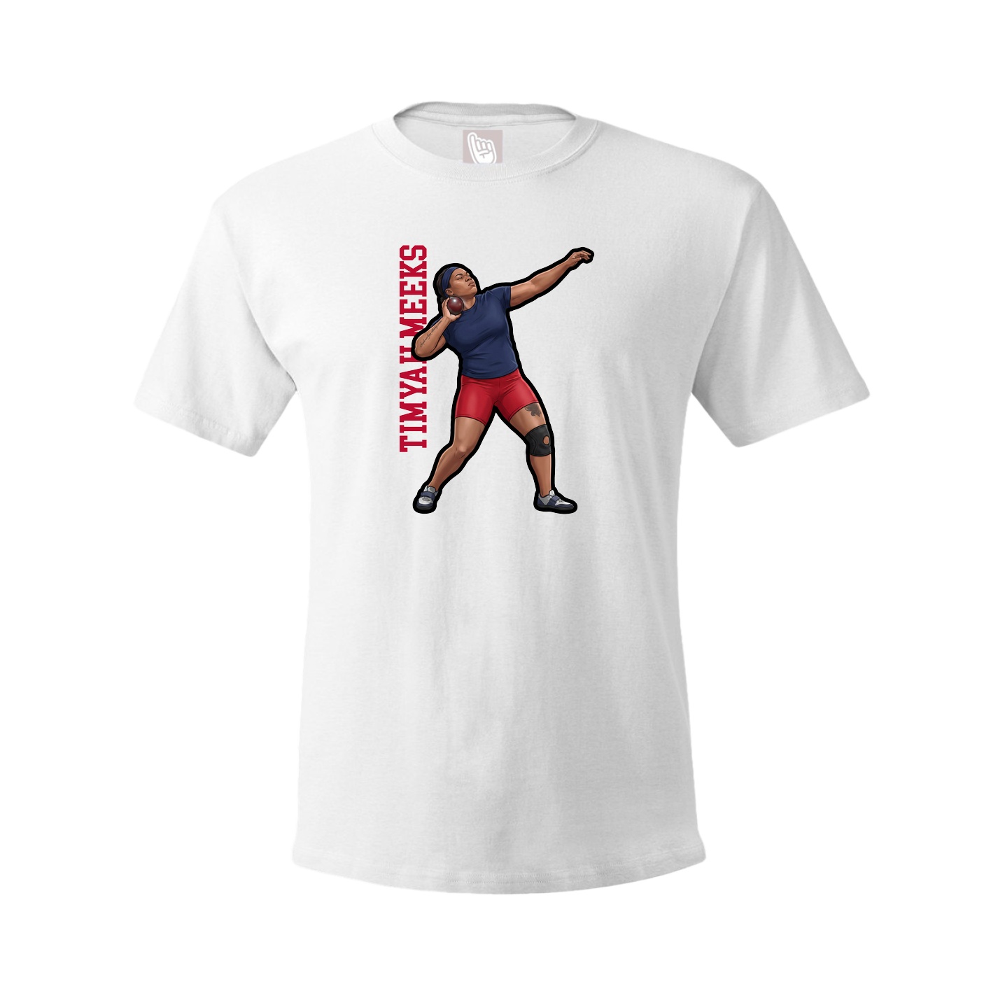 Youth Tee — Name Vertical in White