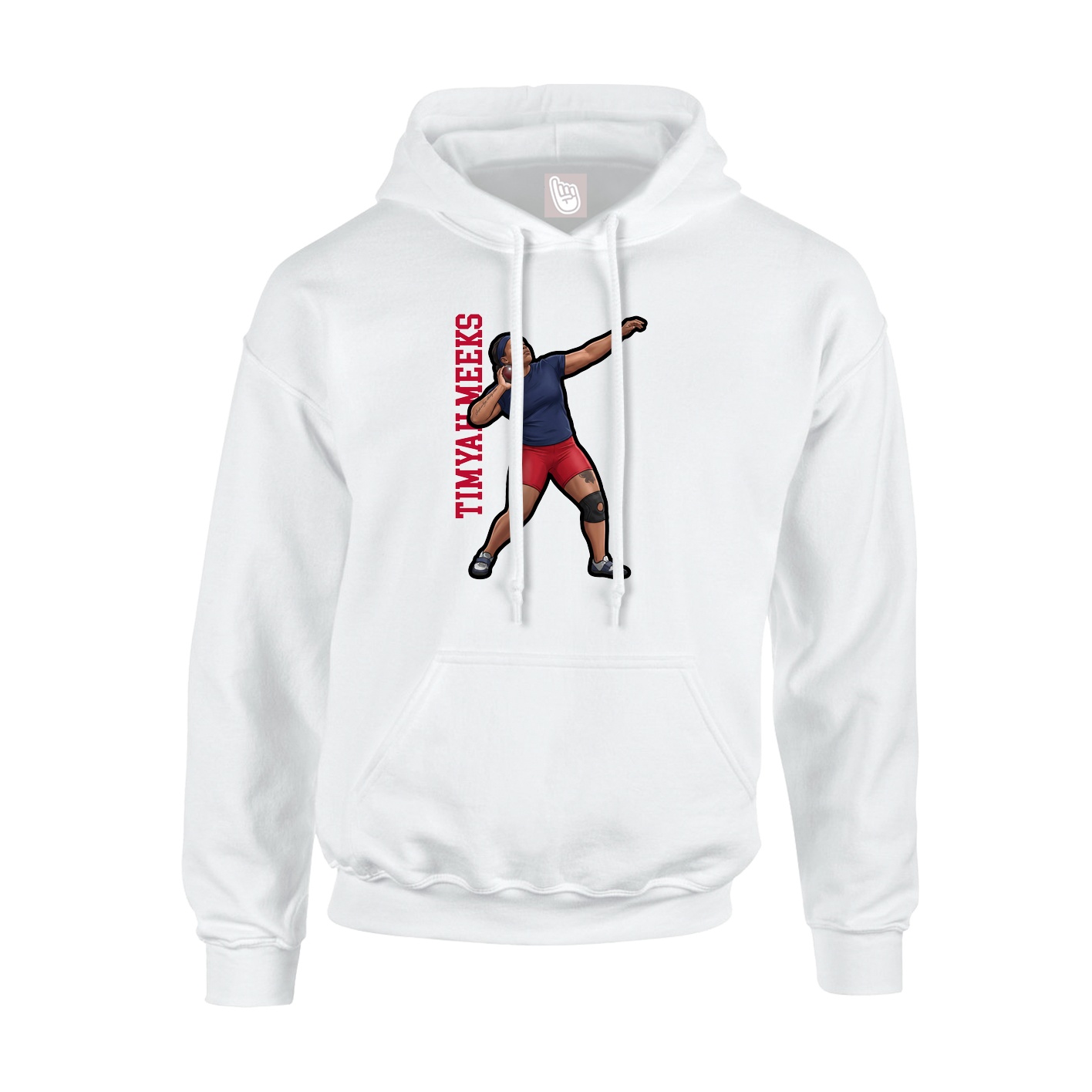 Hoodie — Name Vertical in White