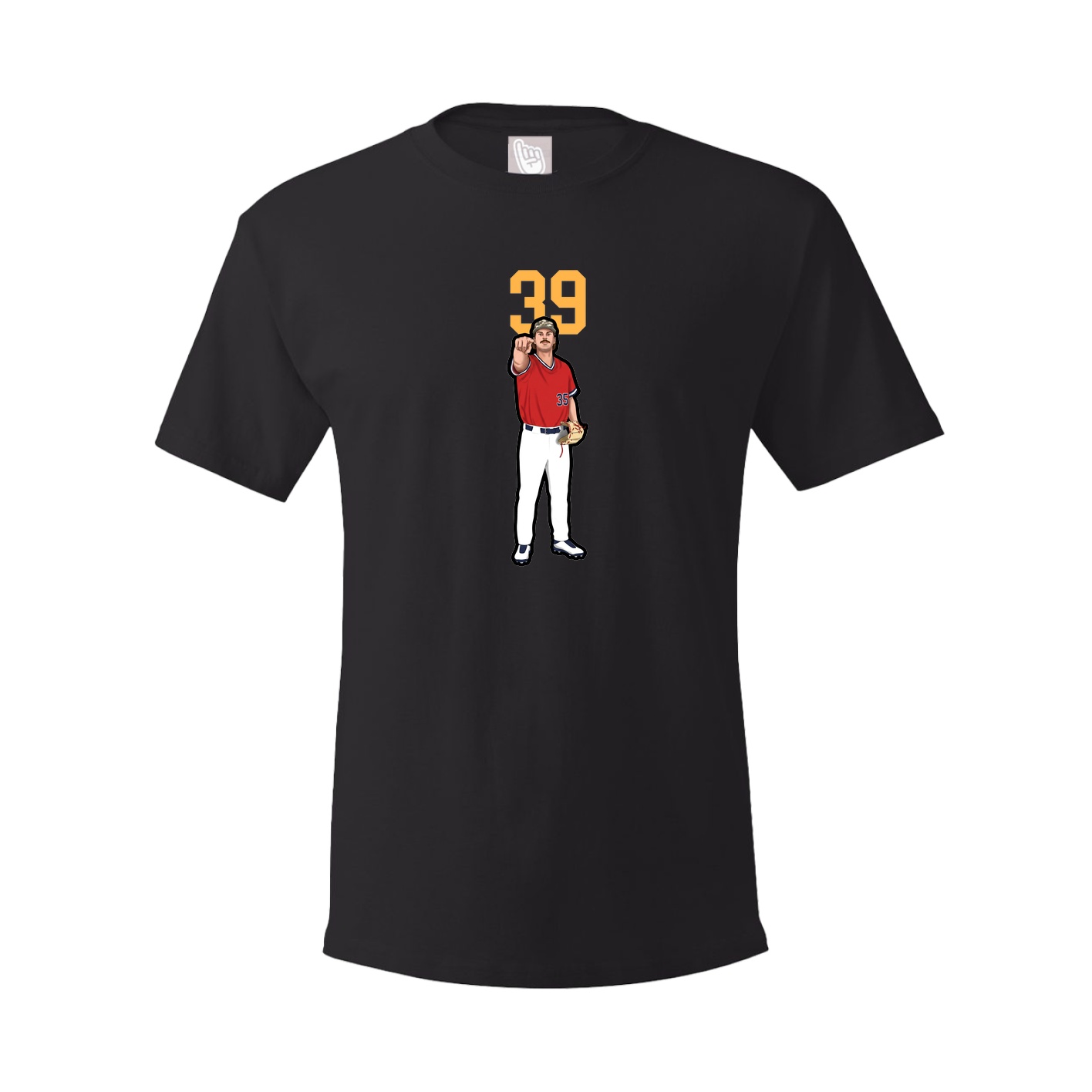 Youth Tee — Number Top in Black