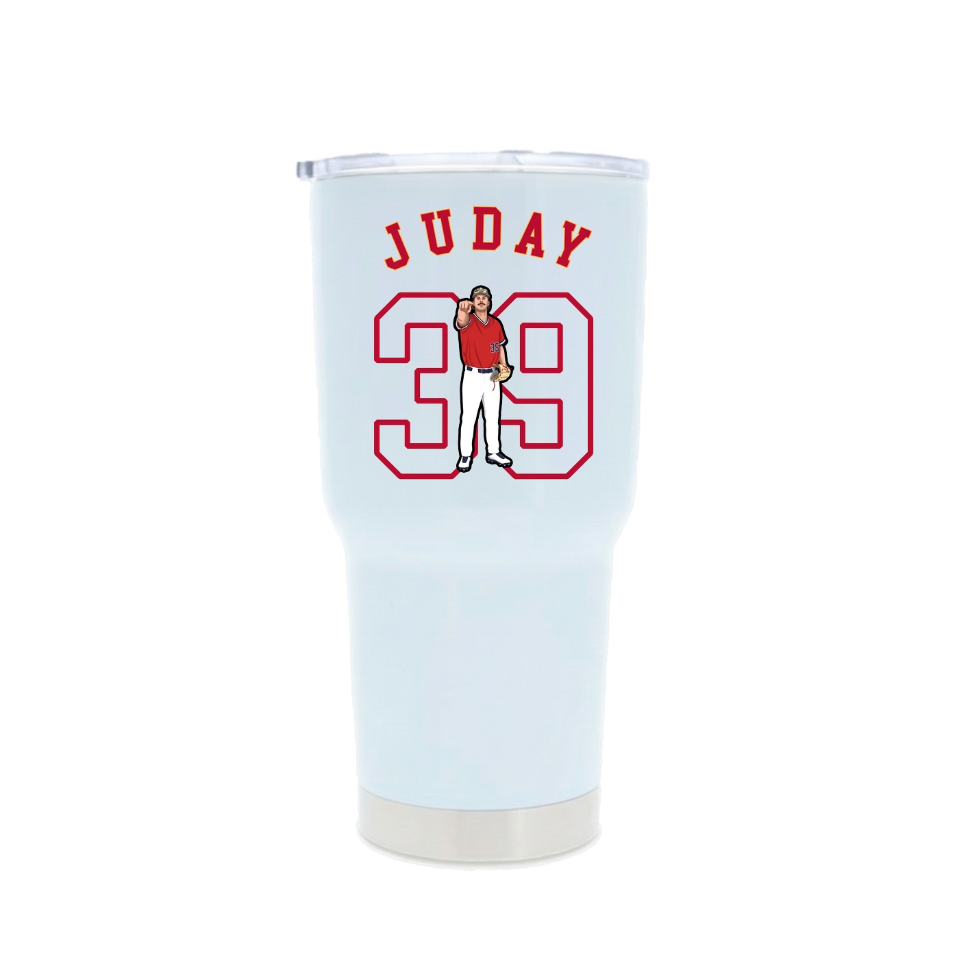 30oz Stainless Steel Tumbler — Shirsey Arch in White
