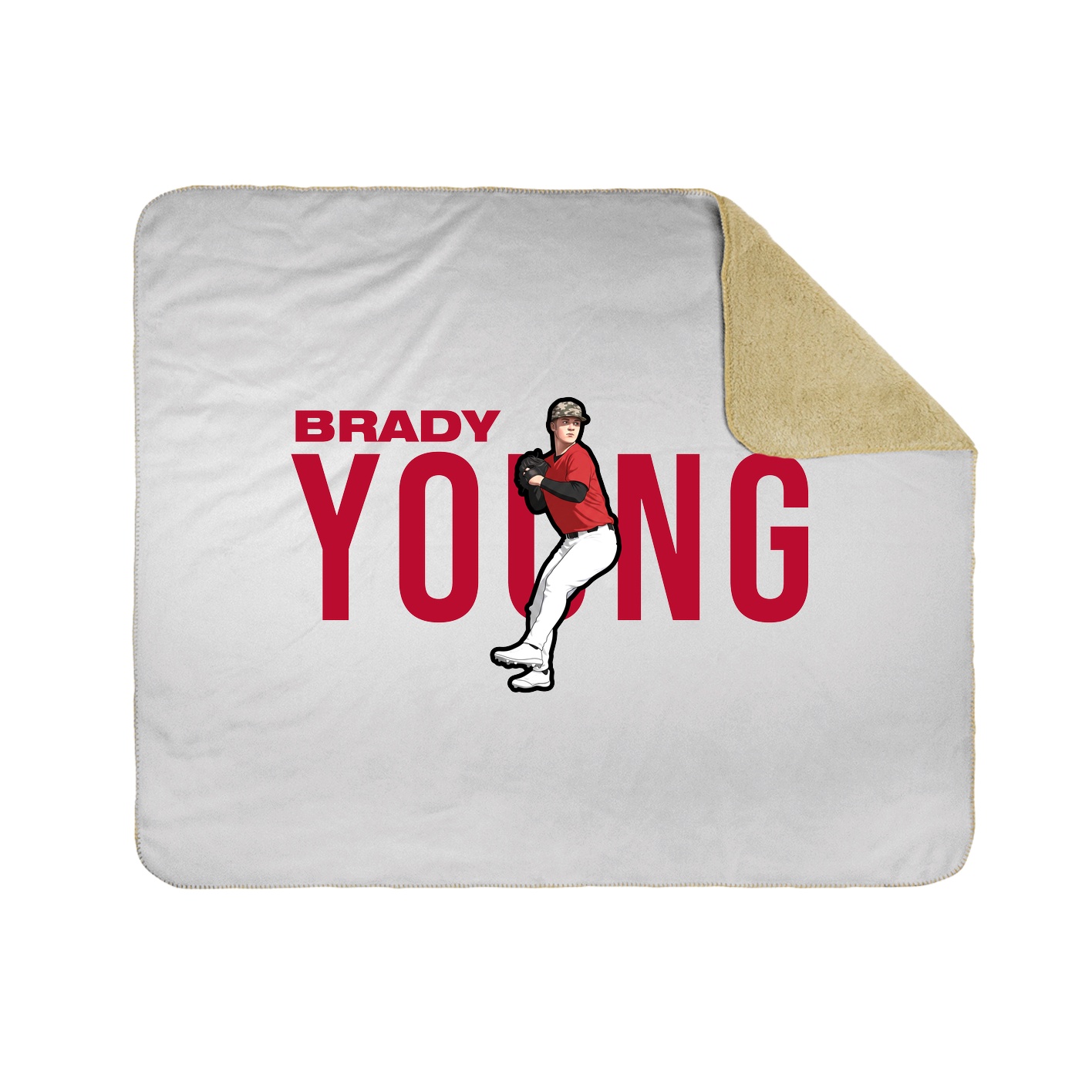 Throw Blanket — Player Name in White
