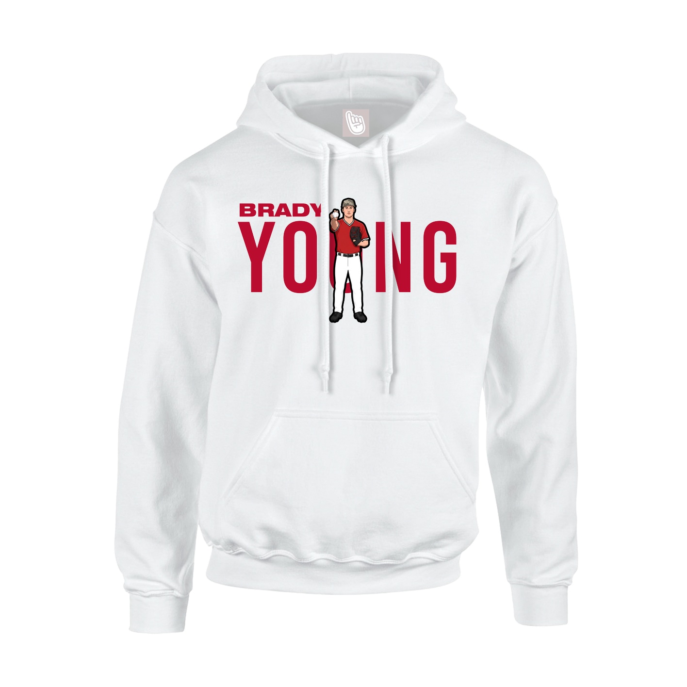 Youth Hoodie — Player Name in White