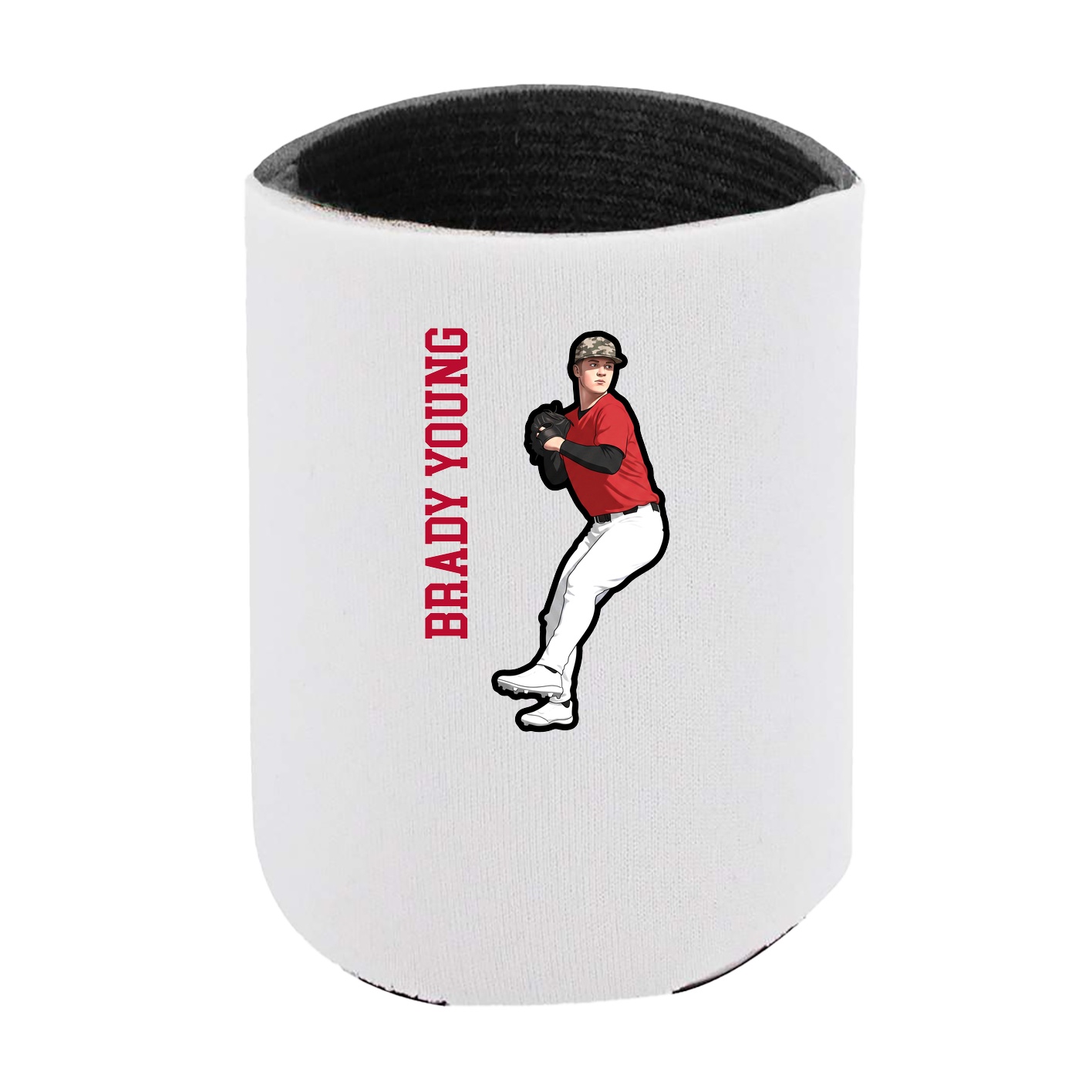 Can Holder — Name Vertical in White