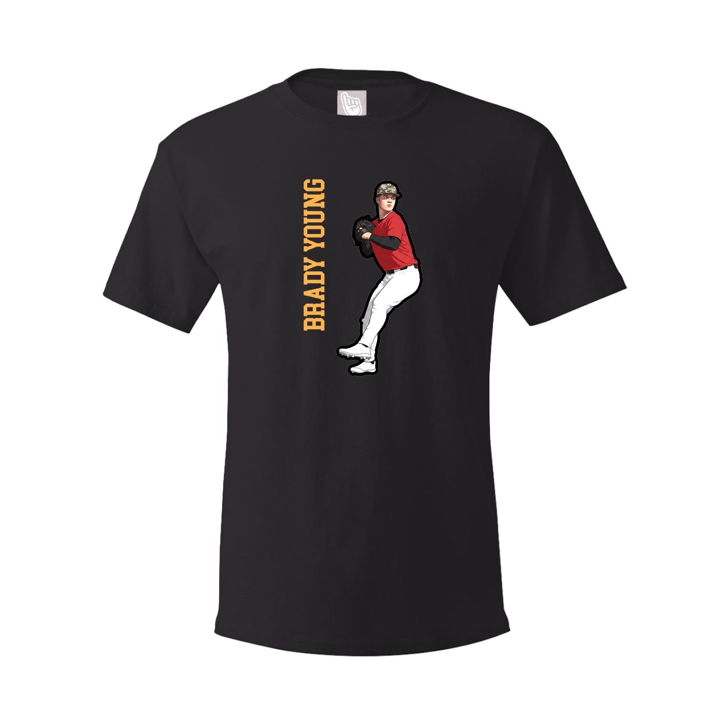 Tee — Name Vertical in Black