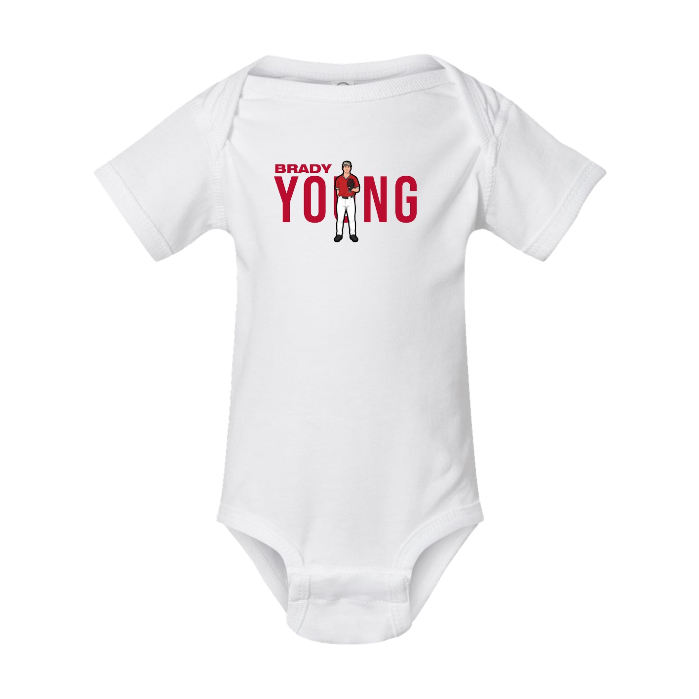 Baby Onesie — Player Name in White