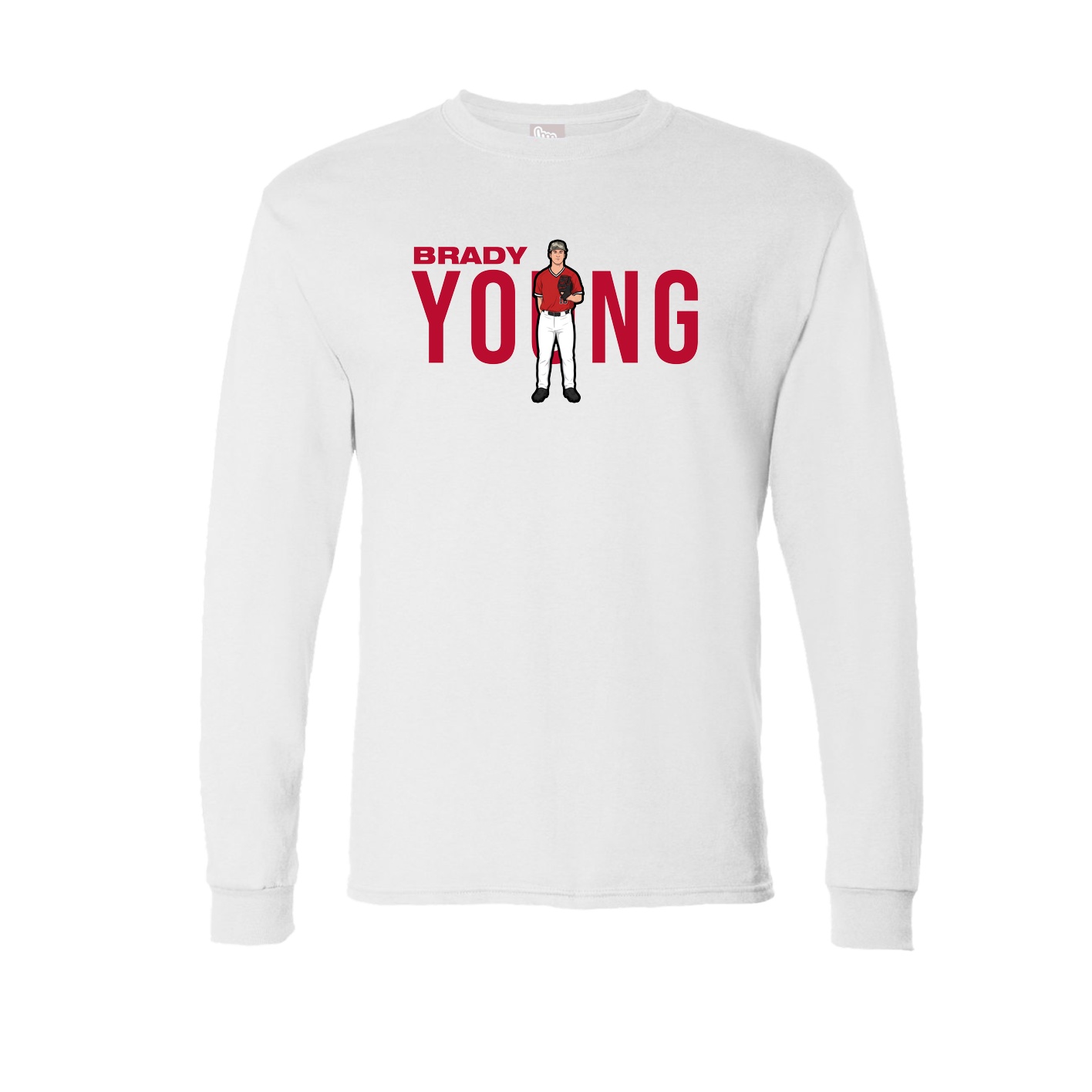 Long Sleeve Tee — Player Name in White