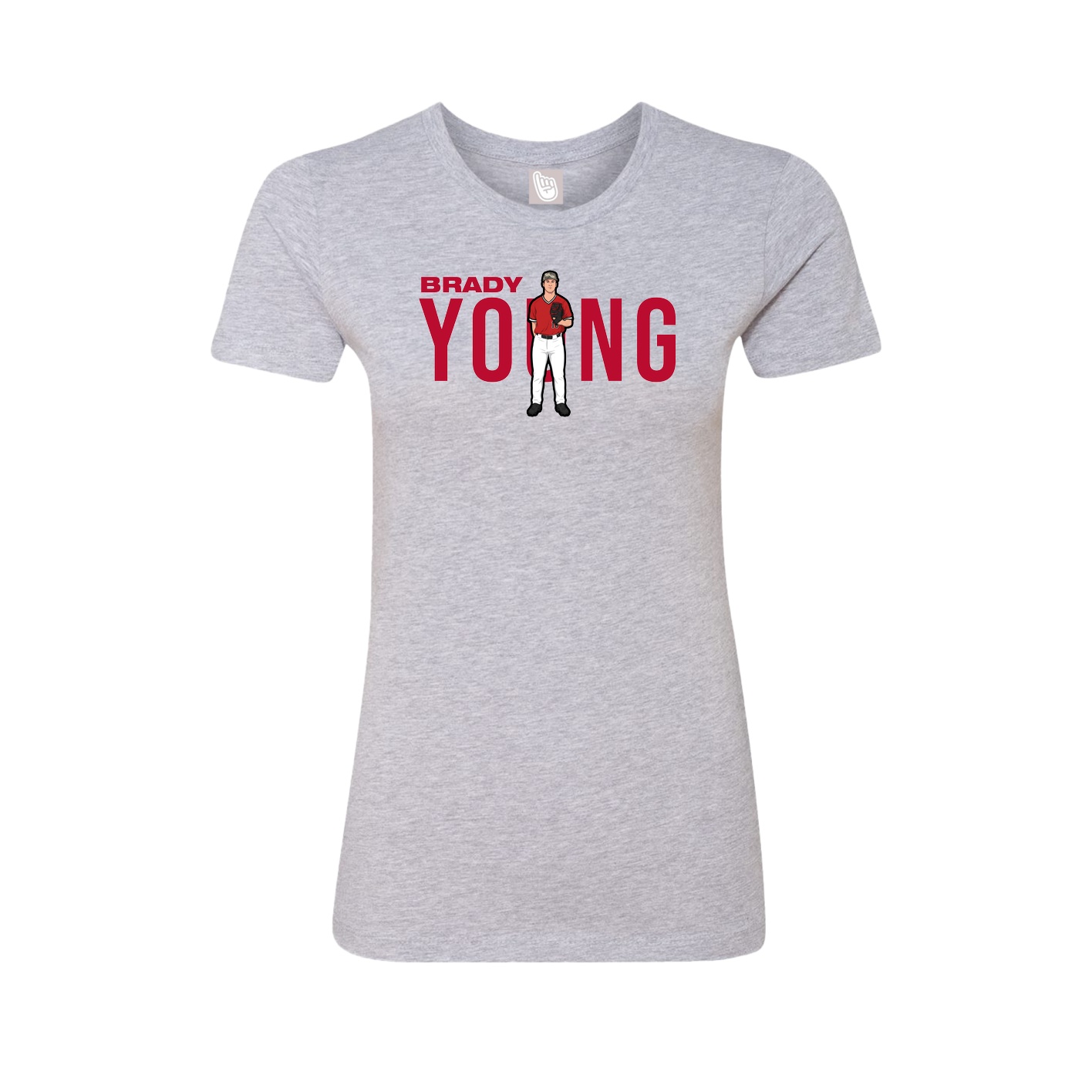 Womens Tee — Player Name in Grey