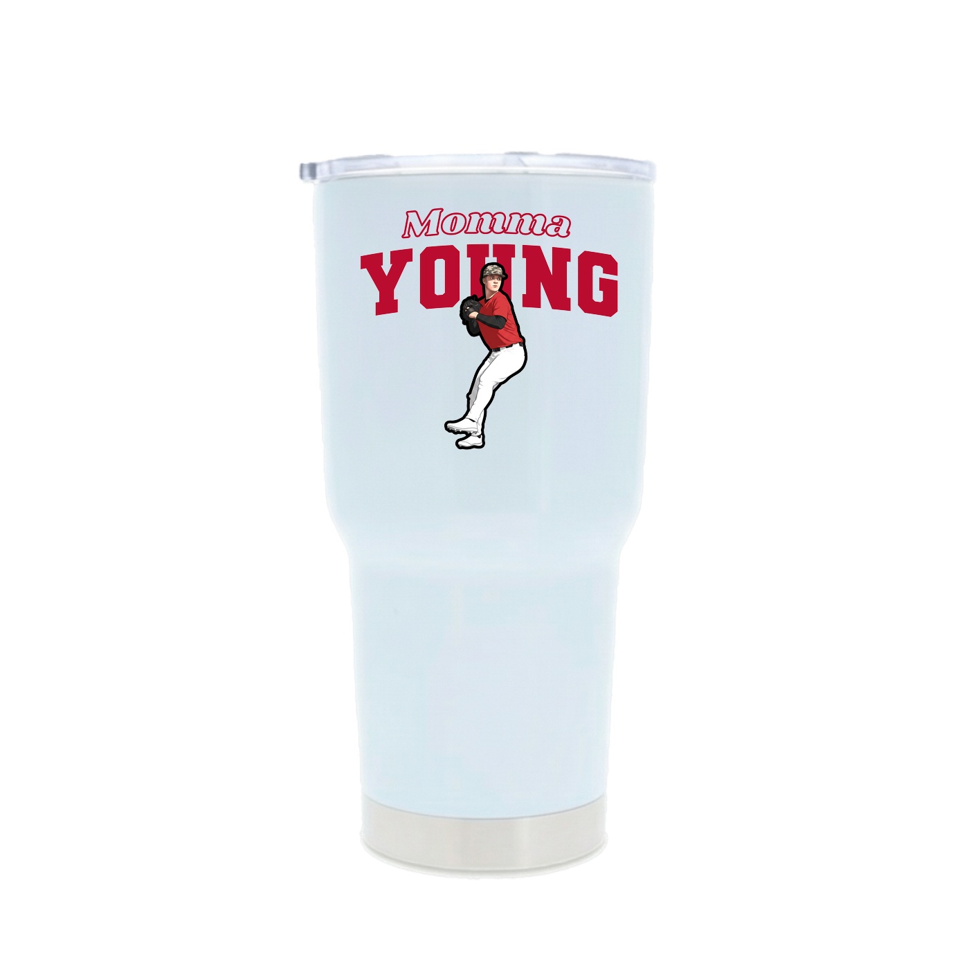 30oz Stainless Steel Tumbler — Mothers Day Block in White