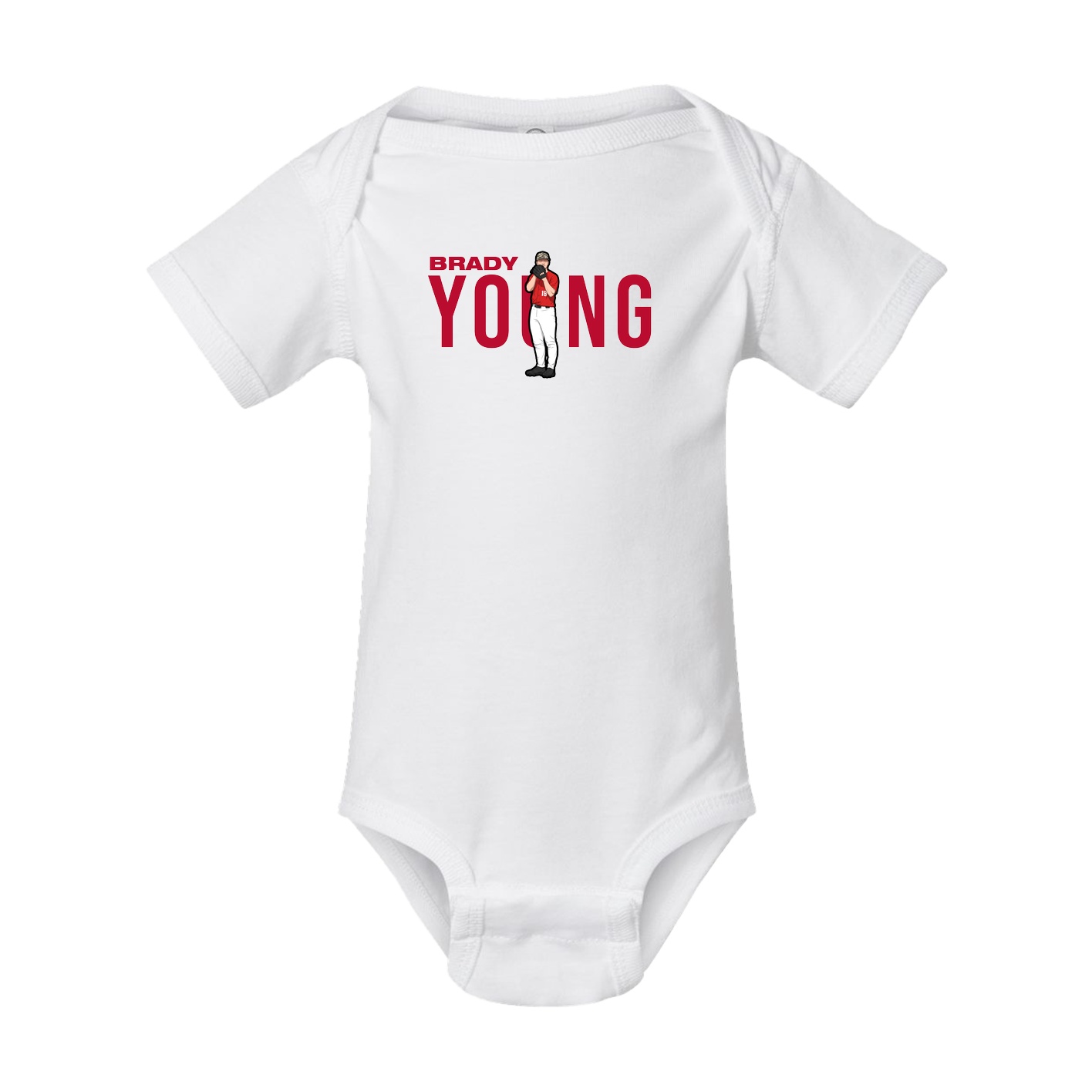 Baby Onesie — Player Name in White