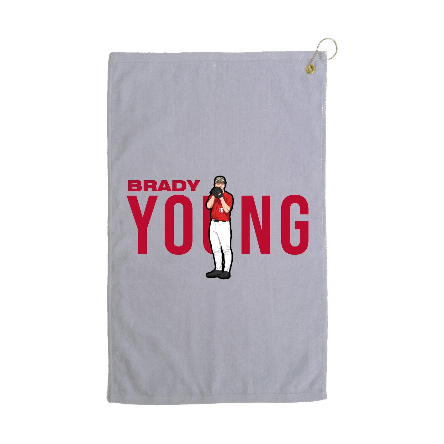 Golf Towel — Player Name in Grey
