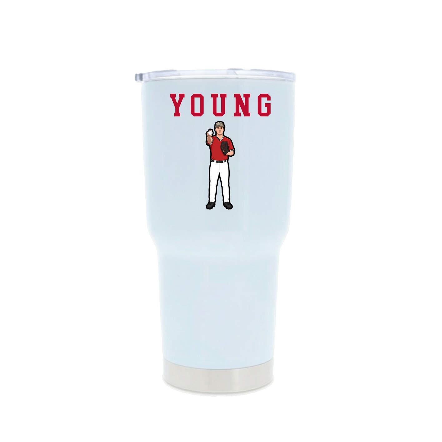 30oz Stainless Steel Tumbler — Shirsey in White