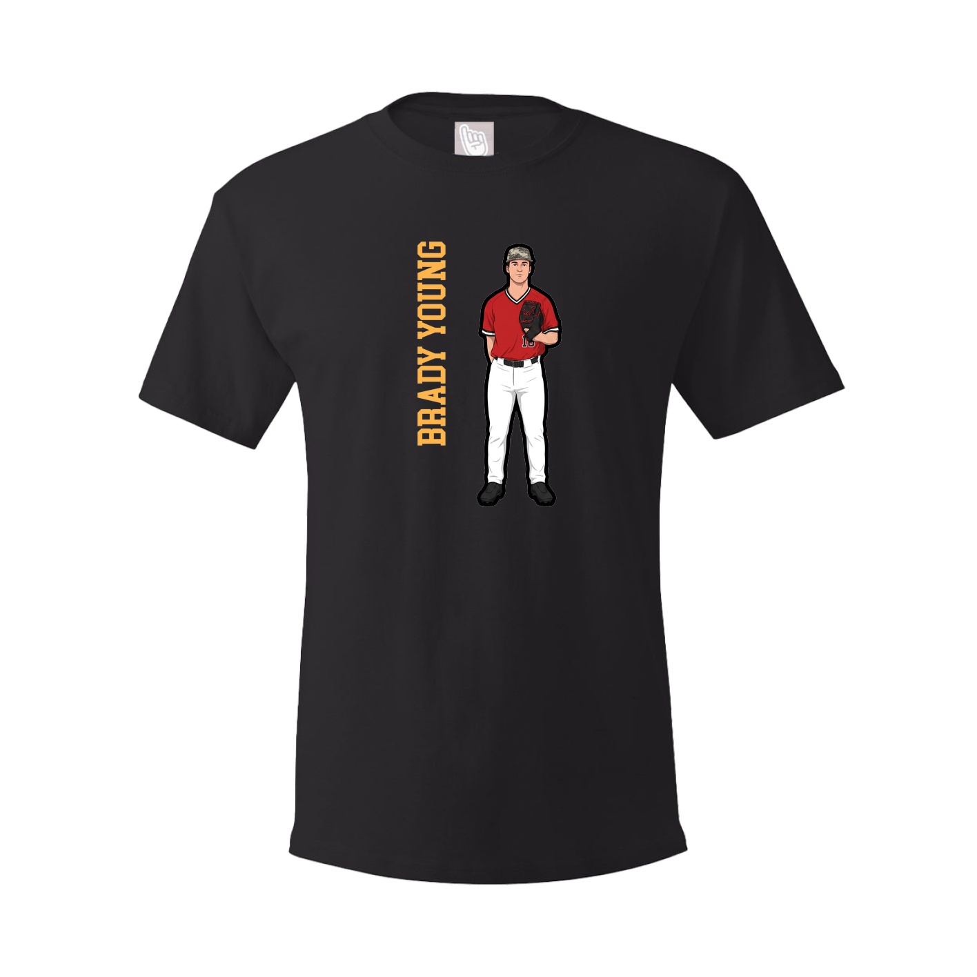 Youth Tee — Name Vertical in Black