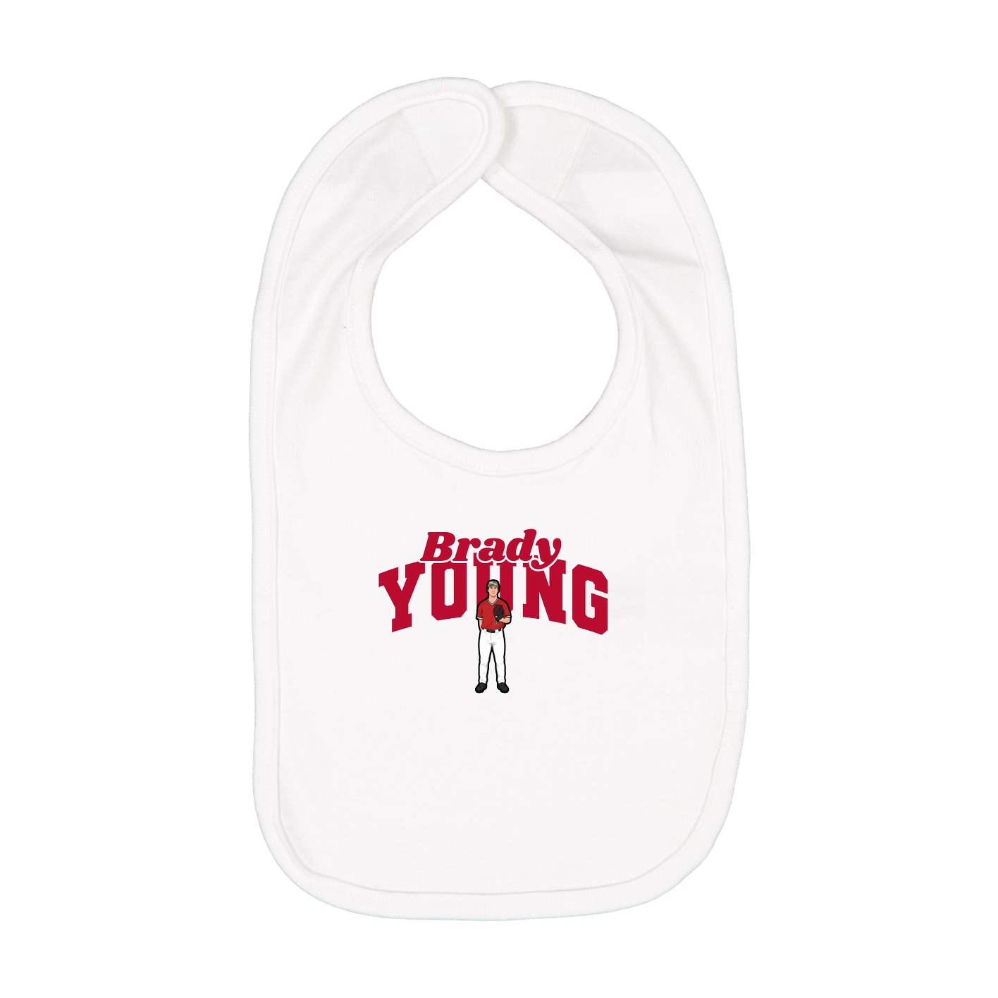 Infant Bib — Signature Arch in White