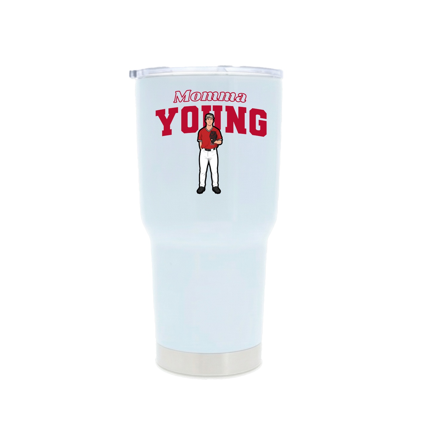 30oz Stainless Steel Tumbler — Mothers Day Block in White