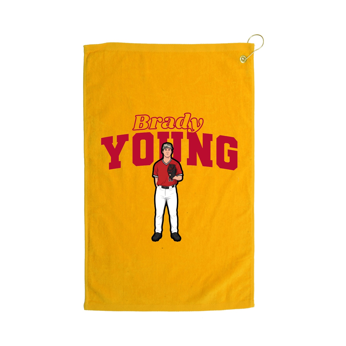 Golf Towel — Name Arch in Gold