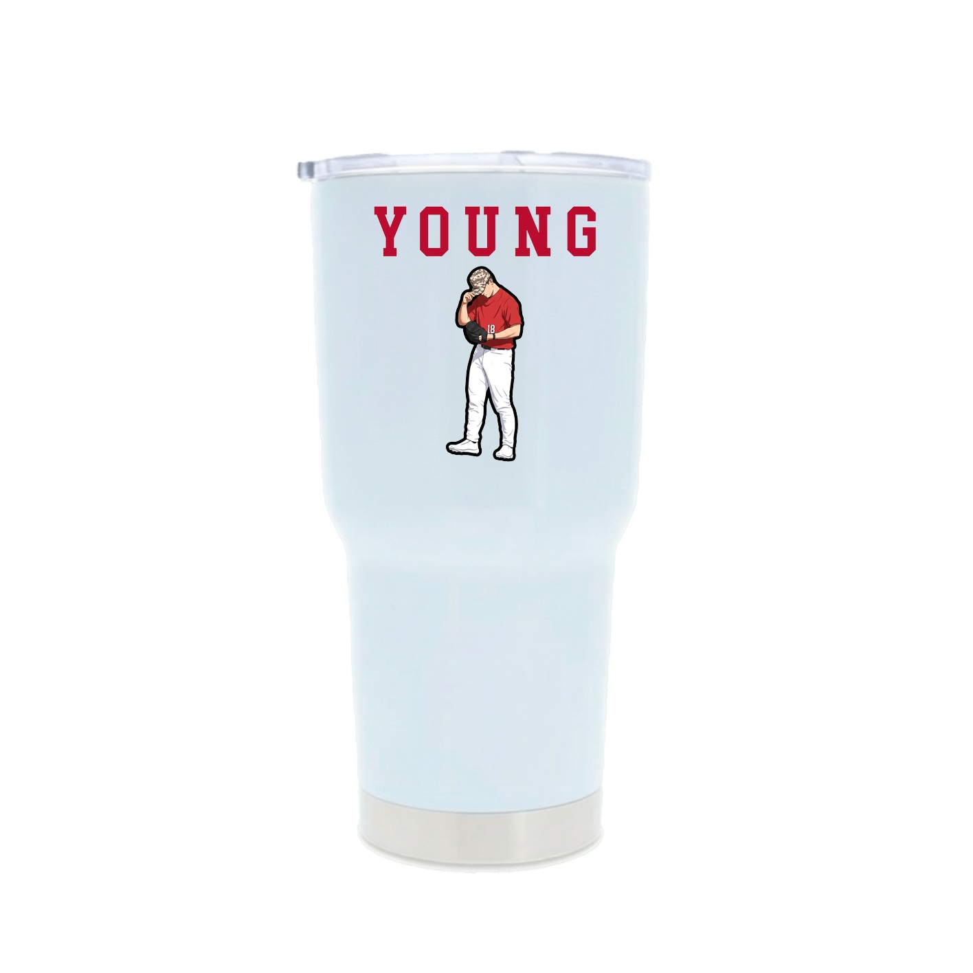30oz Stainless Steel Tumbler — Shirsey in White