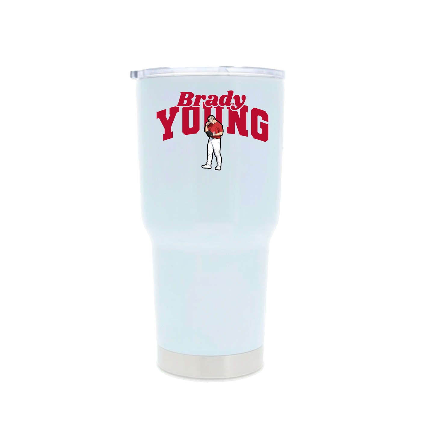 30oz Stainless Steel Tumbler — Signature Arch in White