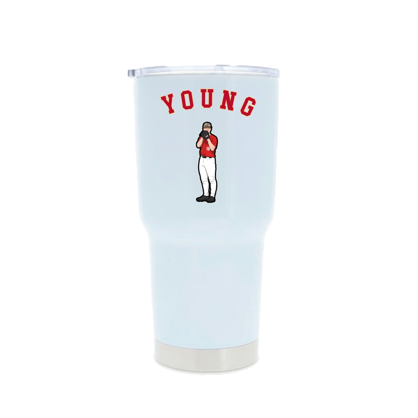 30oz Stainless Steel Tumbler — Shirsey Arch in White