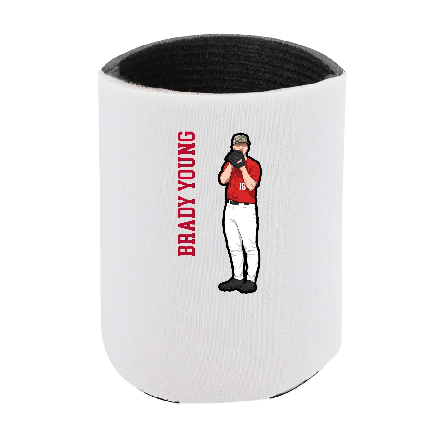 Can Holder — Name Vertical in White