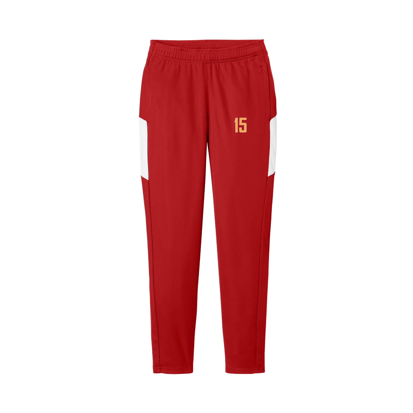 Women's Team Travel Pant — Front Shirsy in Cardinal/White