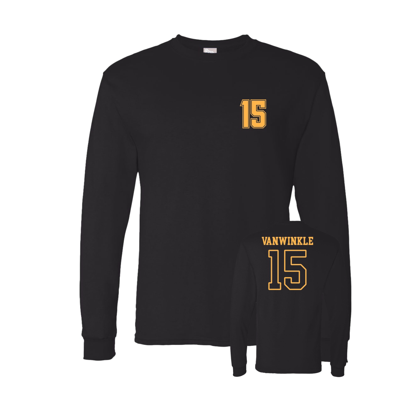 Long Sleeve Tee — Chest Back in Black