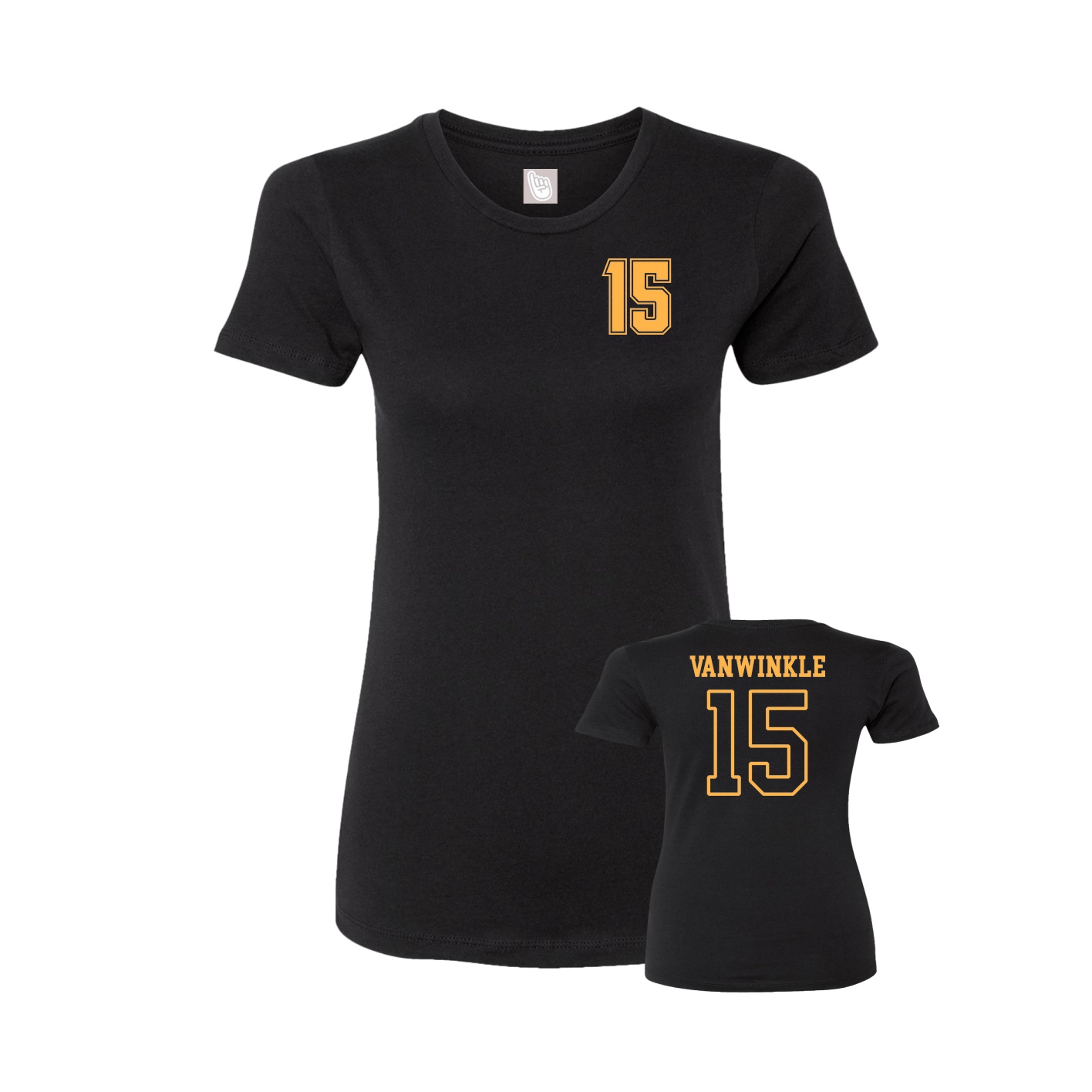 Womens Tee — Chest Back in Black