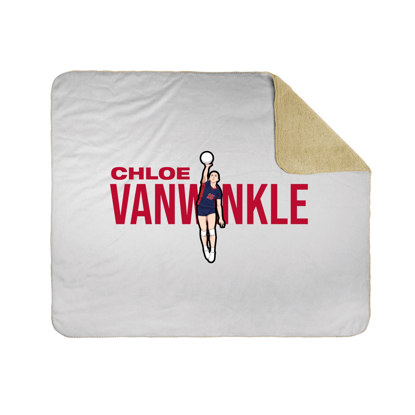 Throw Blanket — Player Name in White